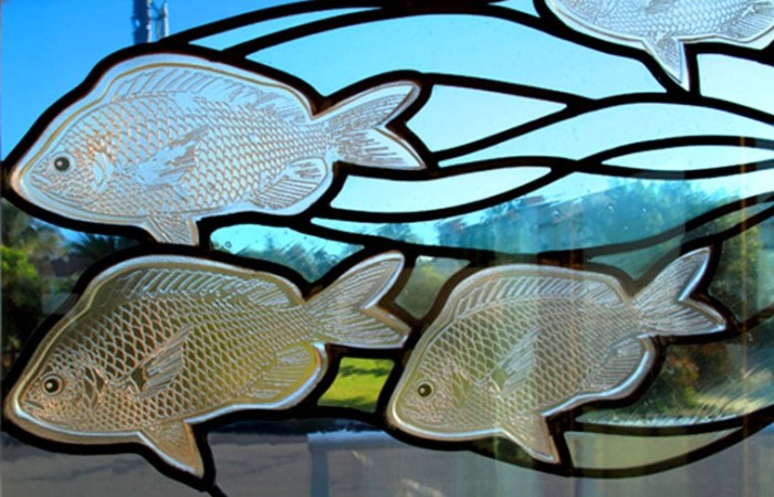 Cast glass artwork by Jay Hoyt Curtis